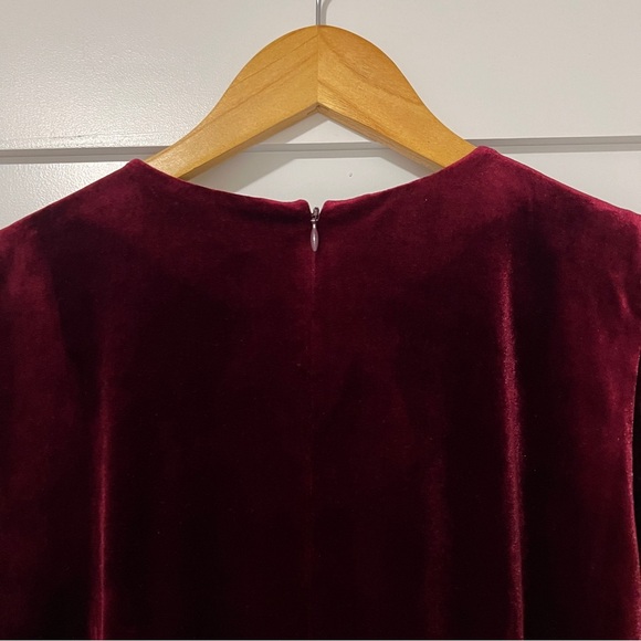 Nicola Bathie x Antonio Melani Velvet Helen Burgundy Midi Dress NWT 4 Holiday - Picture 7 of 7